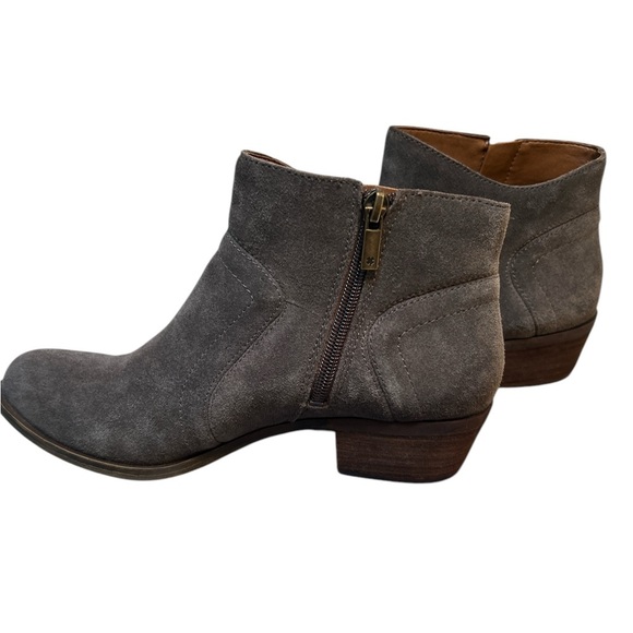 LUCKY BRAND 🌺 Leather Gray Ankle Boots 7.5 - Picture 3 of 7